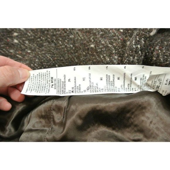 United Colors of Benetton Shrug Bolero Coat Tweed Cropped Brown Size 38 Ladies - Picture 10 of 12